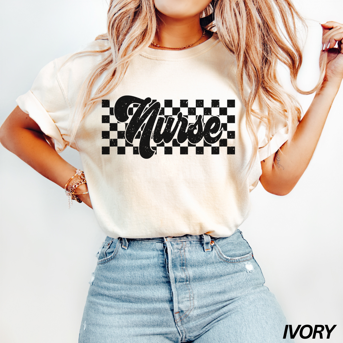Checkered Nurse T-shirt