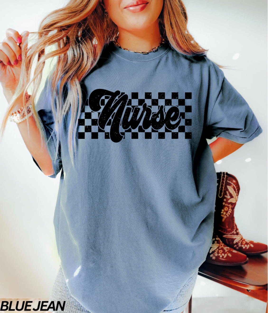 Checkered Nurse T-shirt