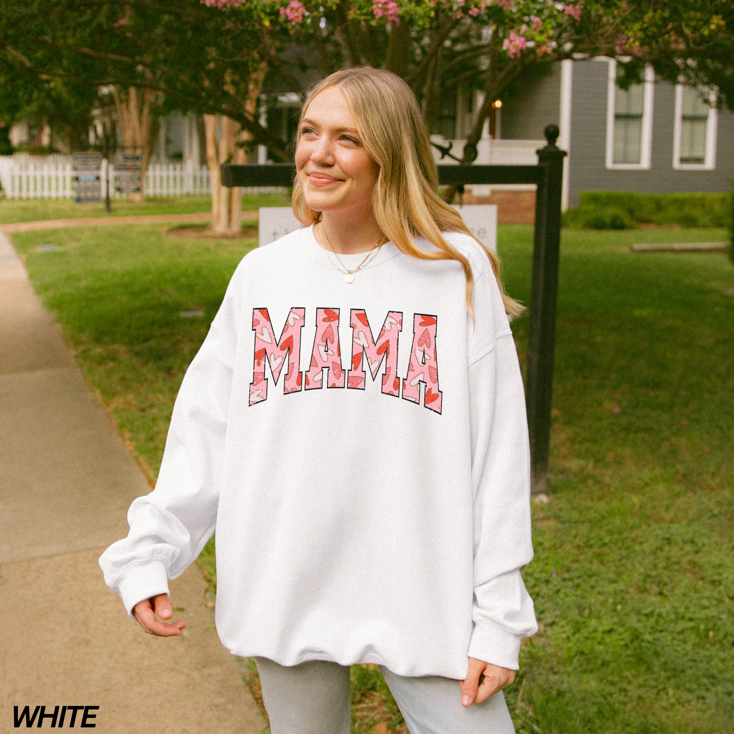 Boho Hearts Mama Valentine Crewneck Sweatshirt