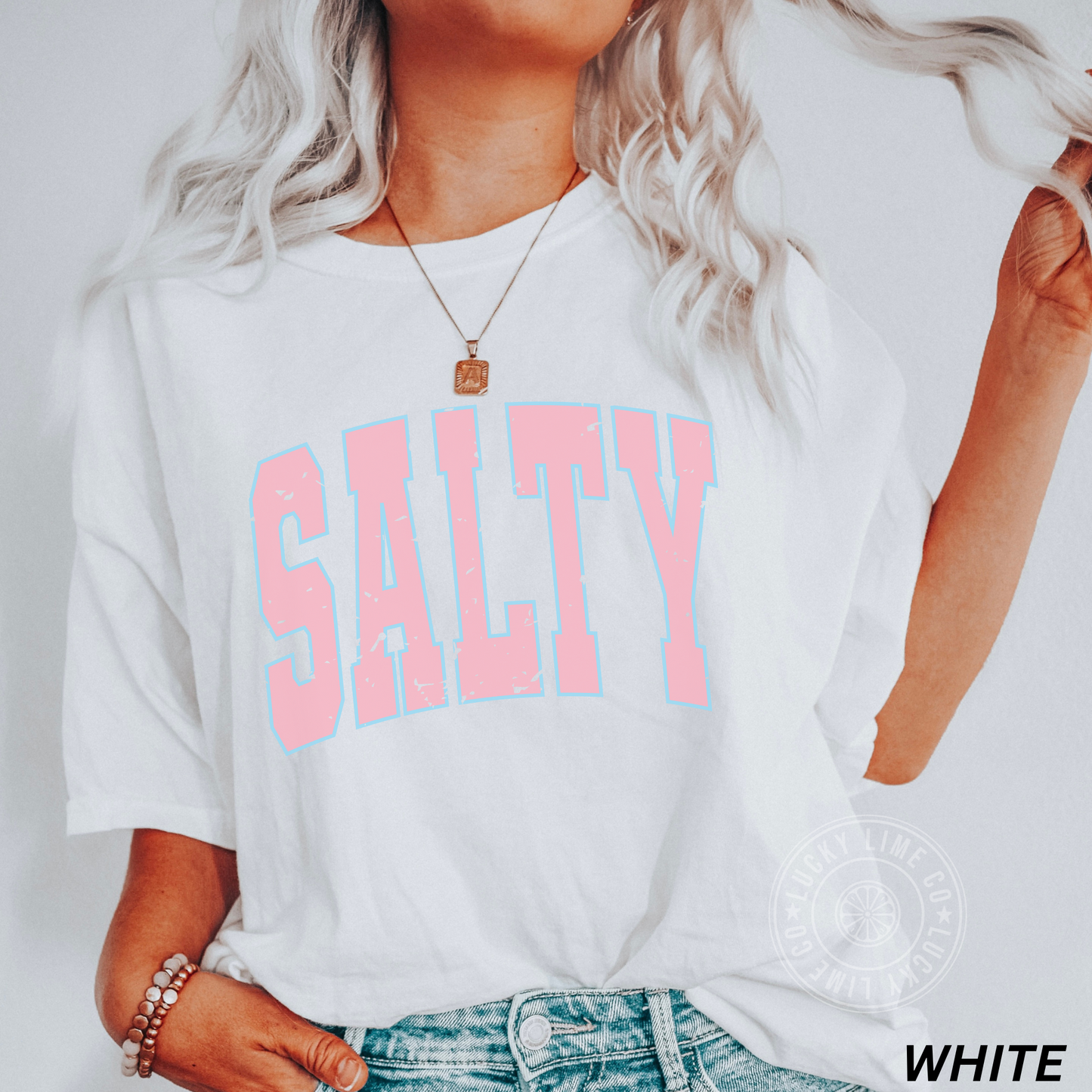 Pink Varsity Salty T-shirt