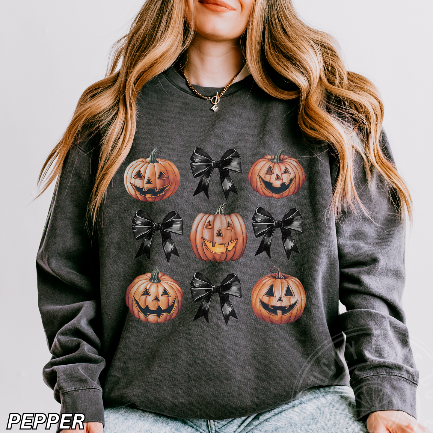 Jack O’ Lantern Bows Comfort Colors® Lightweight Sweatshirt