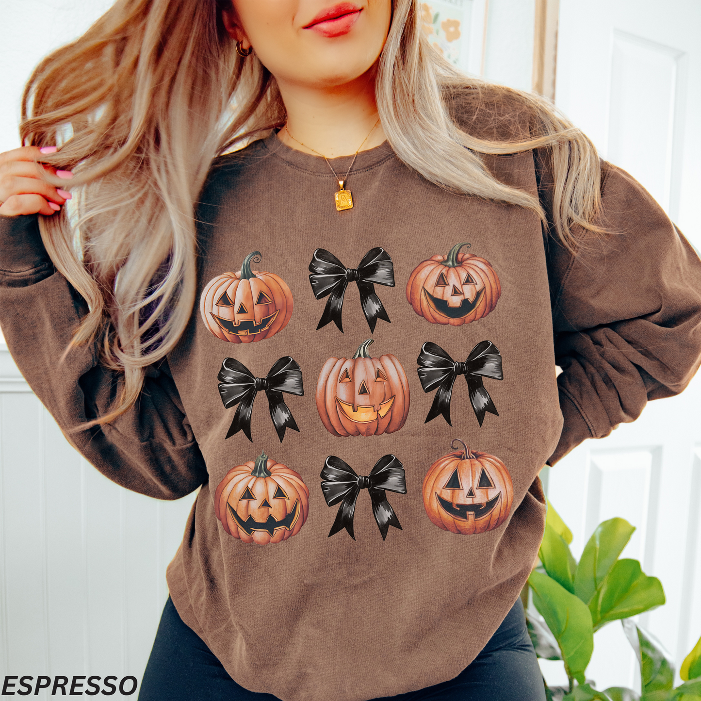 Jack O’ Lantern Bows Comfort Colors® Lightweight Sweatshirt