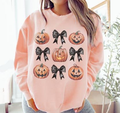 Jack O’ Lantern Bows Comfort Colors® Lightweight Sweatshirt