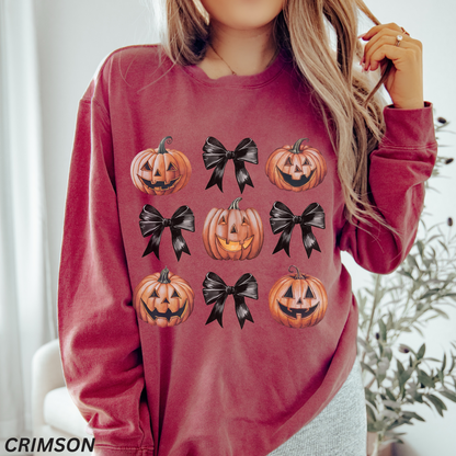 Jack O’ Lantern Bows Comfort Colors® Lightweight Sweatshirt