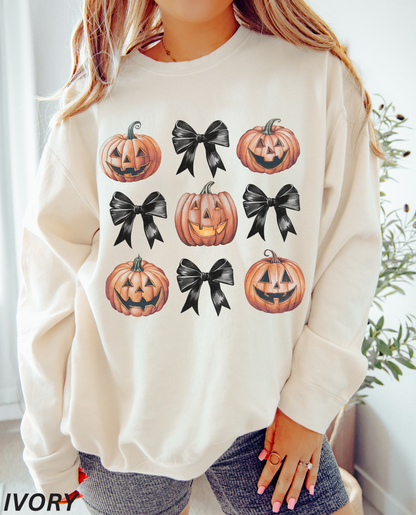 Jack O’ Lantern Bows Comfort Colors® Lightweight Sweatshirt