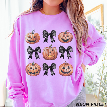 Jack O’ Lantern Bows Comfort Colors® Lightweight Sweatshirt