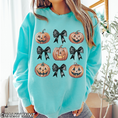 Jack O’ Lantern Bows Comfort Colors® Lightweight Sweatshirt