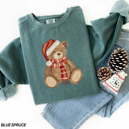 Christmas Teddy Bear Comfort Colors® Sweatshirt