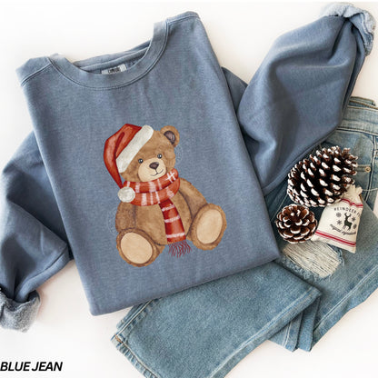 Christmas Teddy Bear Comfort Colors® Sweatshirt