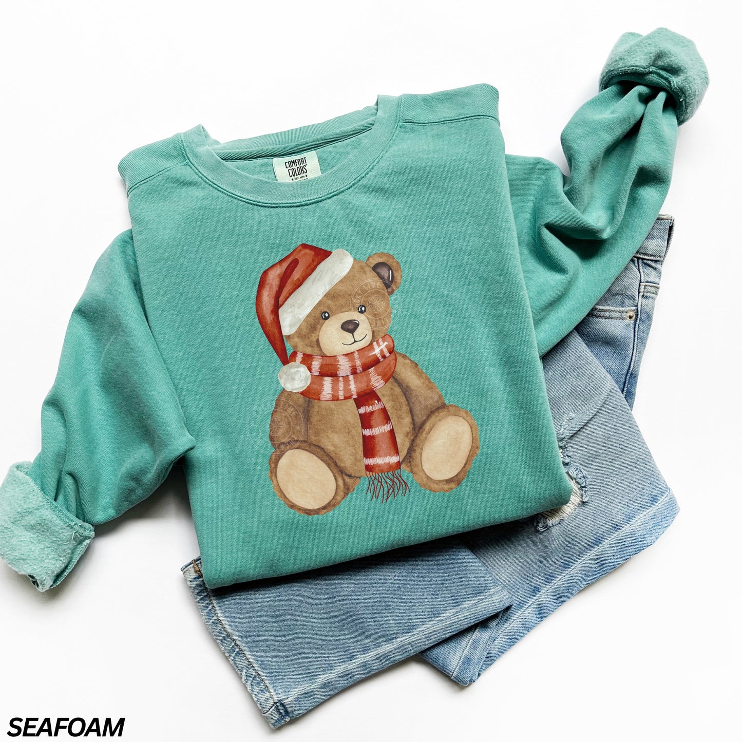 Christmas Teddy Bear Comfort Colors® Sweatshirt