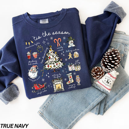 Tis the Season Christmas Comfort Colors® Sweatshirt