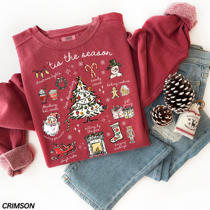 Tis the Season Christmas Comfort Colors® Sweatshirt