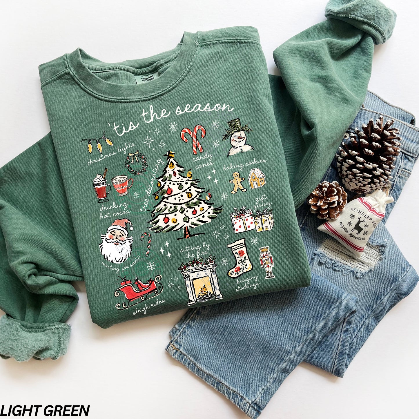Tis the Season Christmas Comfort Colors® Sweatshirt