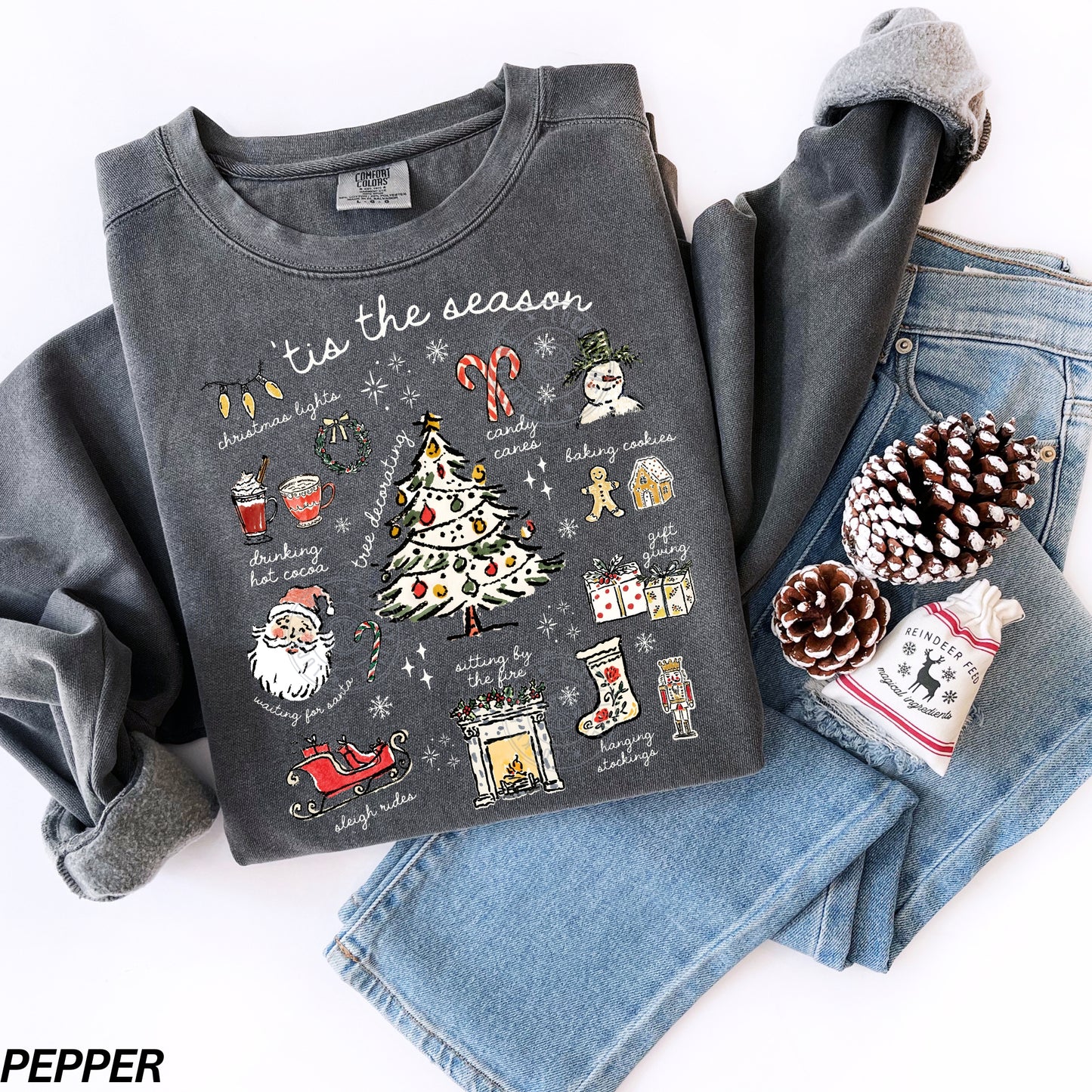 Tis the Season Christmas Comfort Colors® Sweatshirt