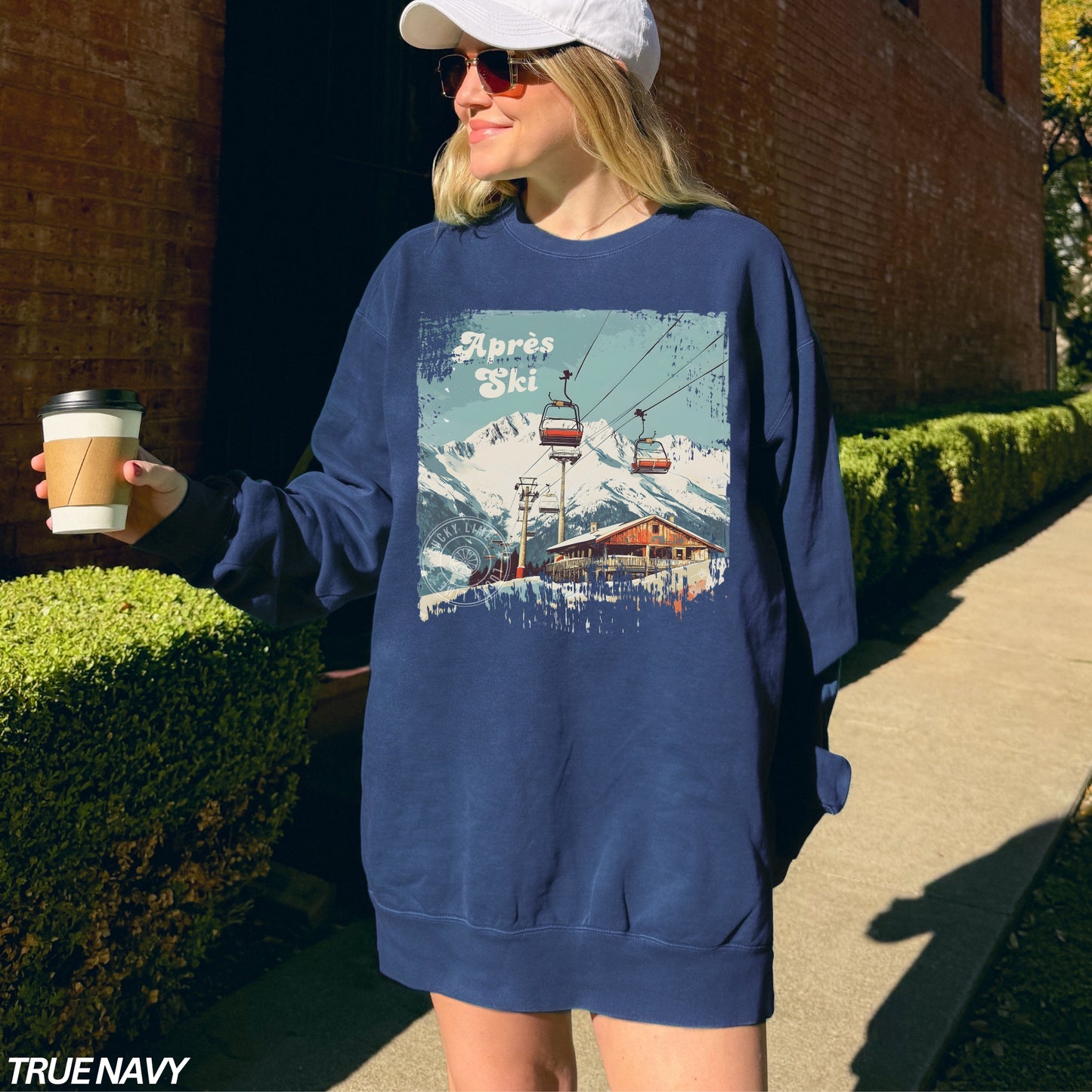 Retro Apres Ski Comfort Colors® Sweatshirt