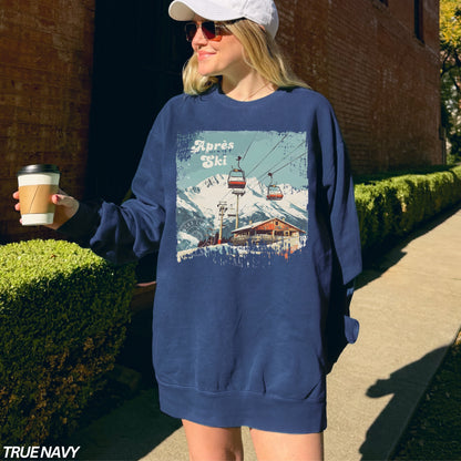 Retro Apres Ski Comfort Colors® Sweatshirt
