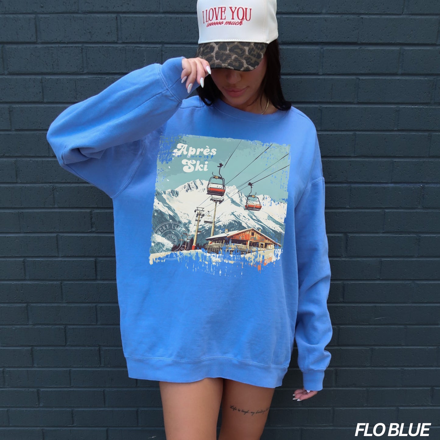 Retro Apres Ski Comfort Colors® Sweatshirt