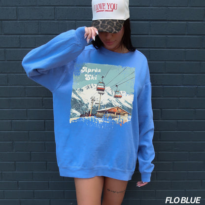 Retro Apres Ski Comfort Colors® Sweatshirt