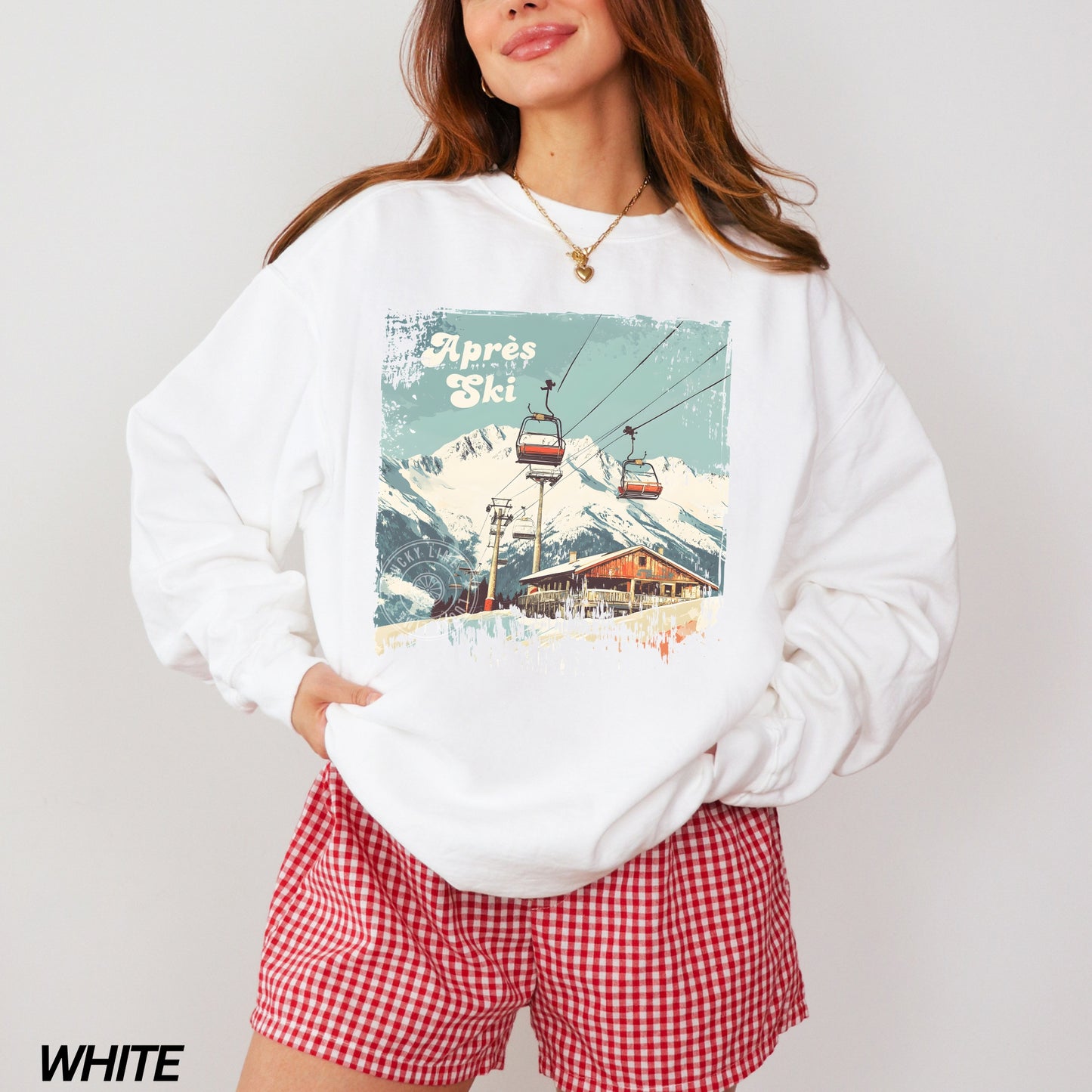 Retro Apres Ski Comfort Colors® Sweatshirt