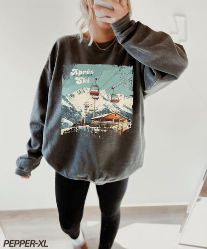 Retro Apres Ski Comfort Colors® Sweatshirt