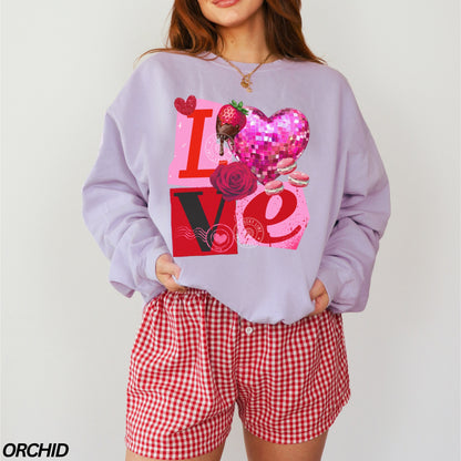 Comfort Colors® Love Ransom Note Collage Sweatshirt