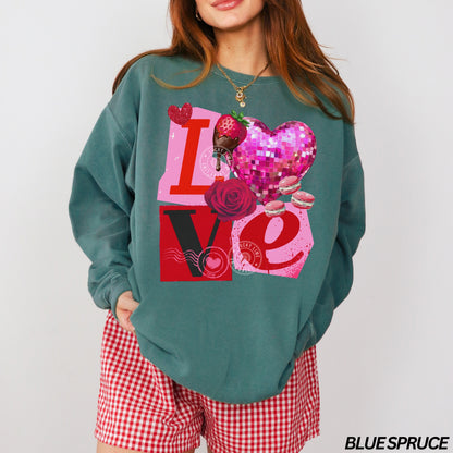 Comfort Colors® Love Ransom Note Collage Sweatshirt