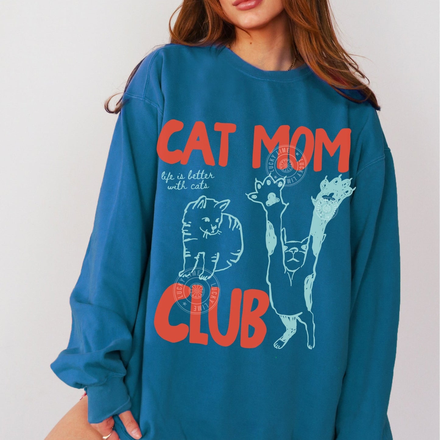 Cat Mom Club Comfort Colors® Sweatshirt