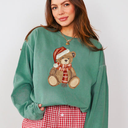 Christmas Teddy Bear Comfort Colors® Sweatshirt