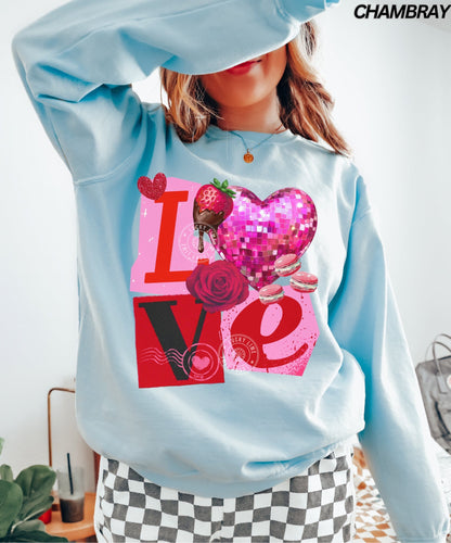 Comfort Colors® Love Ransom Note Collage Sweatshirt