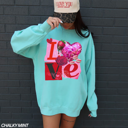 Comfort Colors® Love Ransom Note Collage Sweatshirt