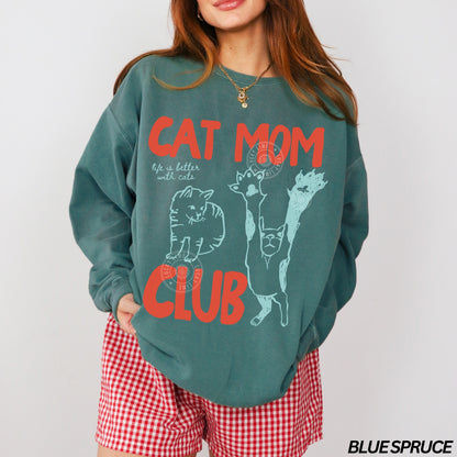 Cat Mom Club Comfort Colors® Sweatshirt