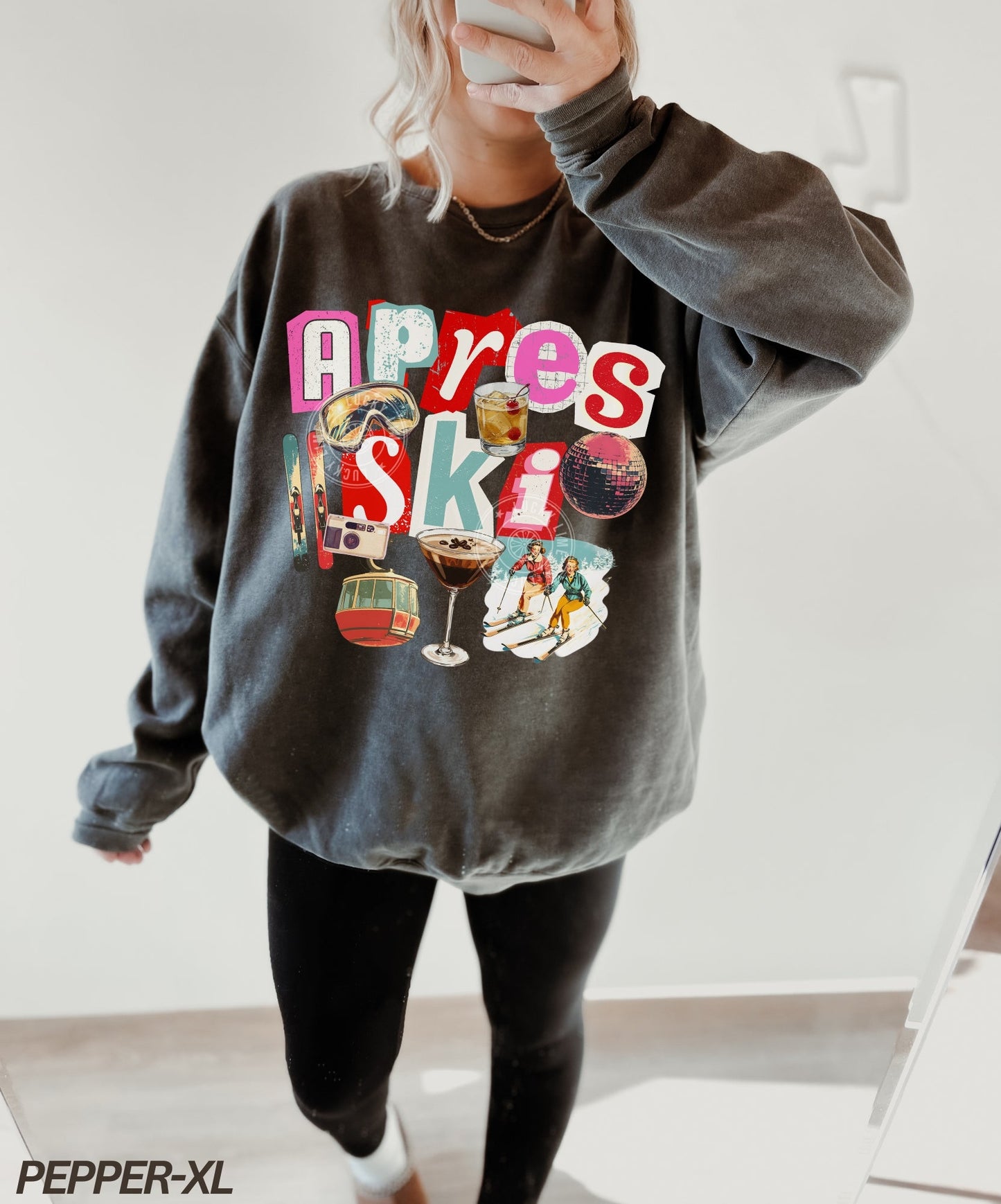 Apres Ski Collage Comfort Colors® Sweatshirt