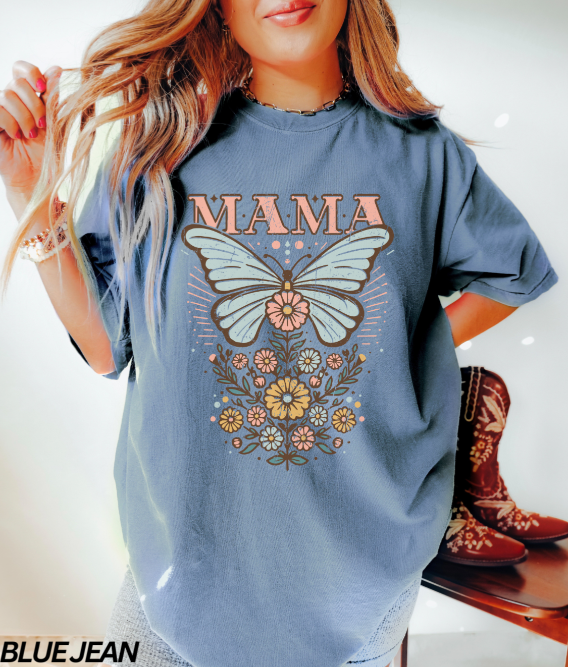 Boho Mama Butterfly T-shirt