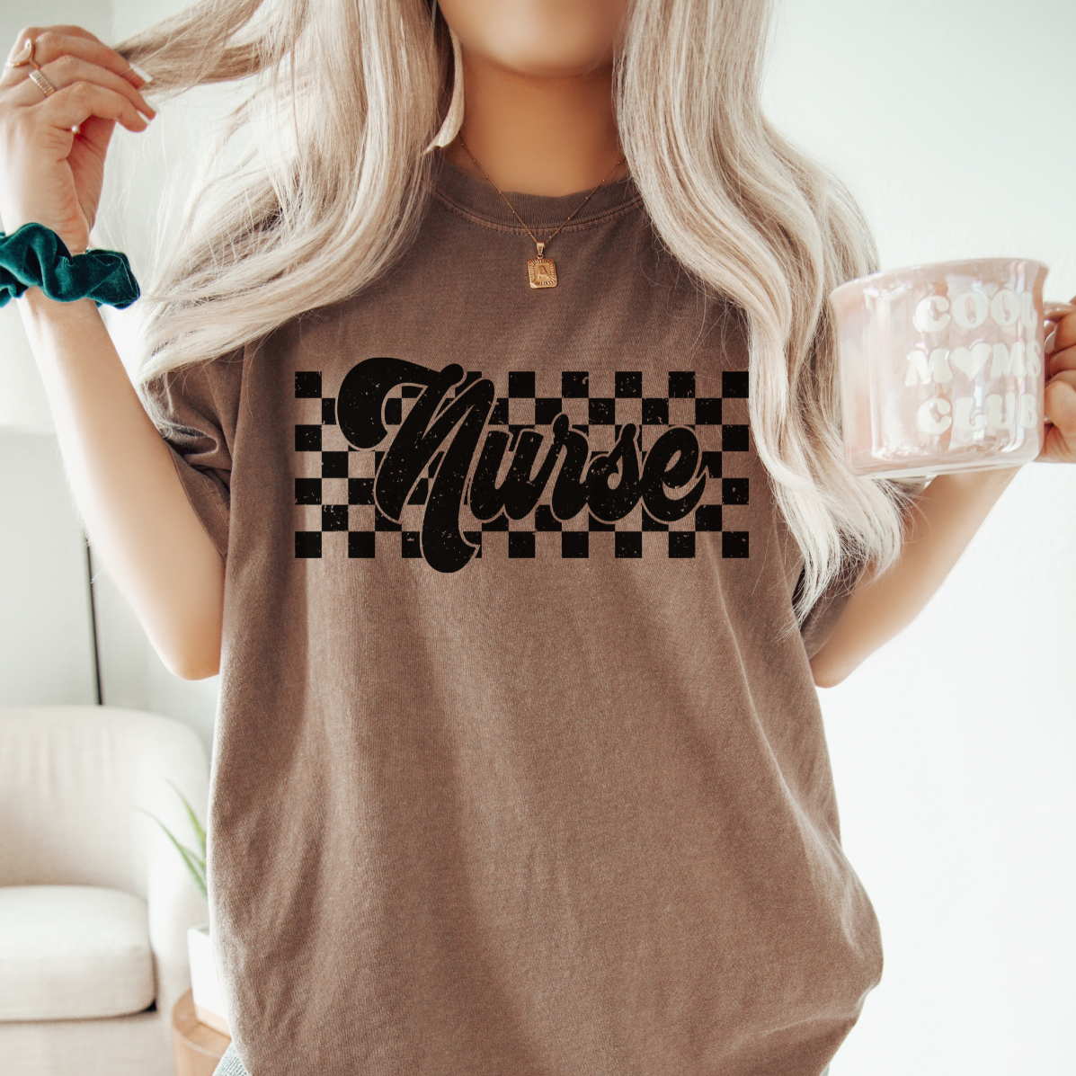 Checkered Nurse T-shirt