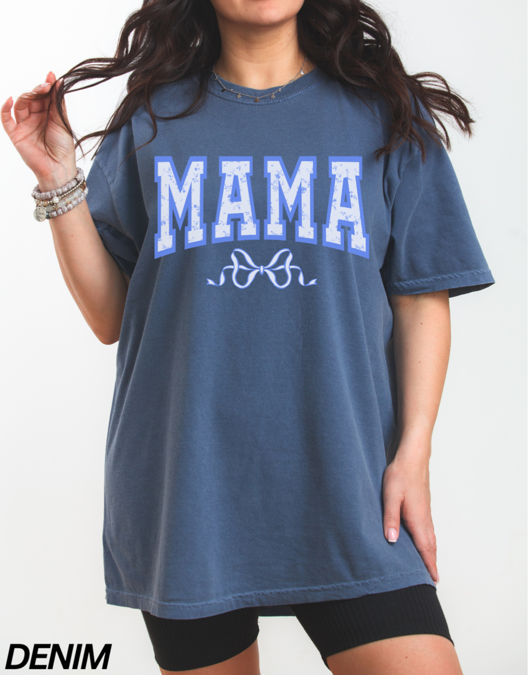 Blue Coquette Mama T-shirt