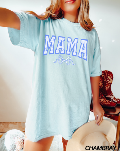 Blue Coquette Mama T-shirt