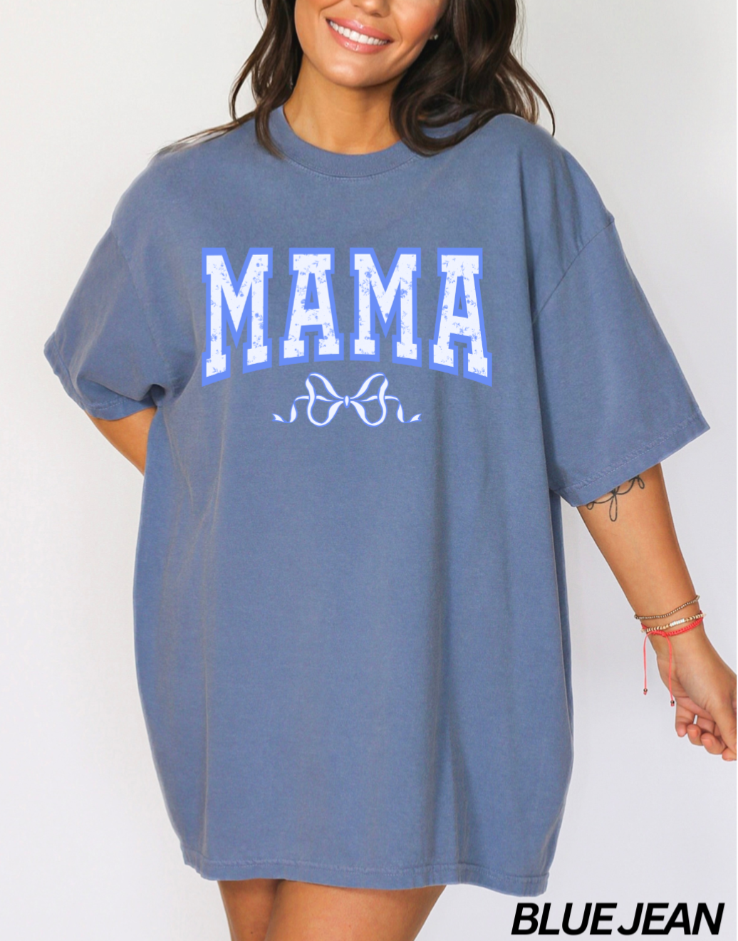 Blue Coquette Mama T-shirt