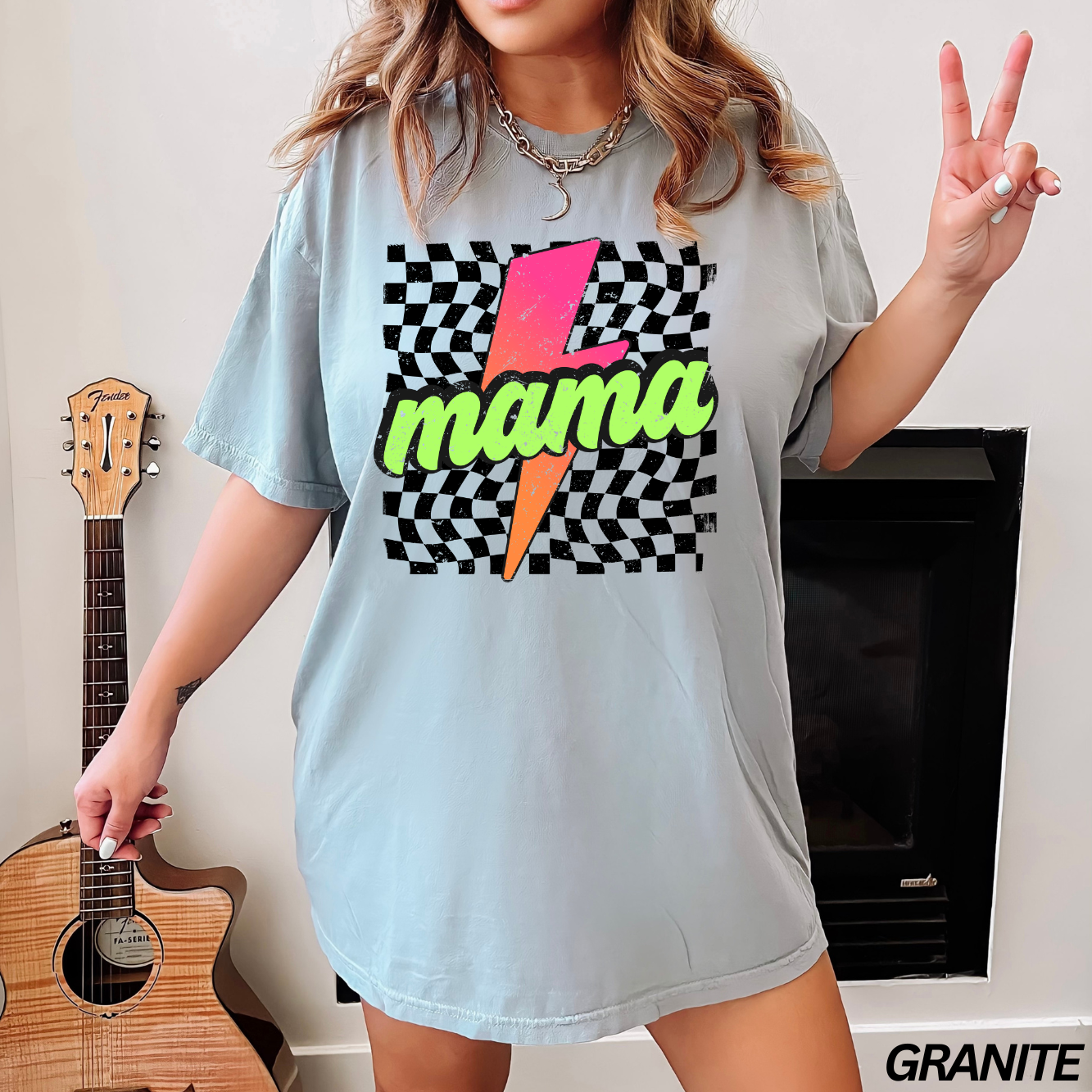 Neon Mama Lightning Bolt T-shirt