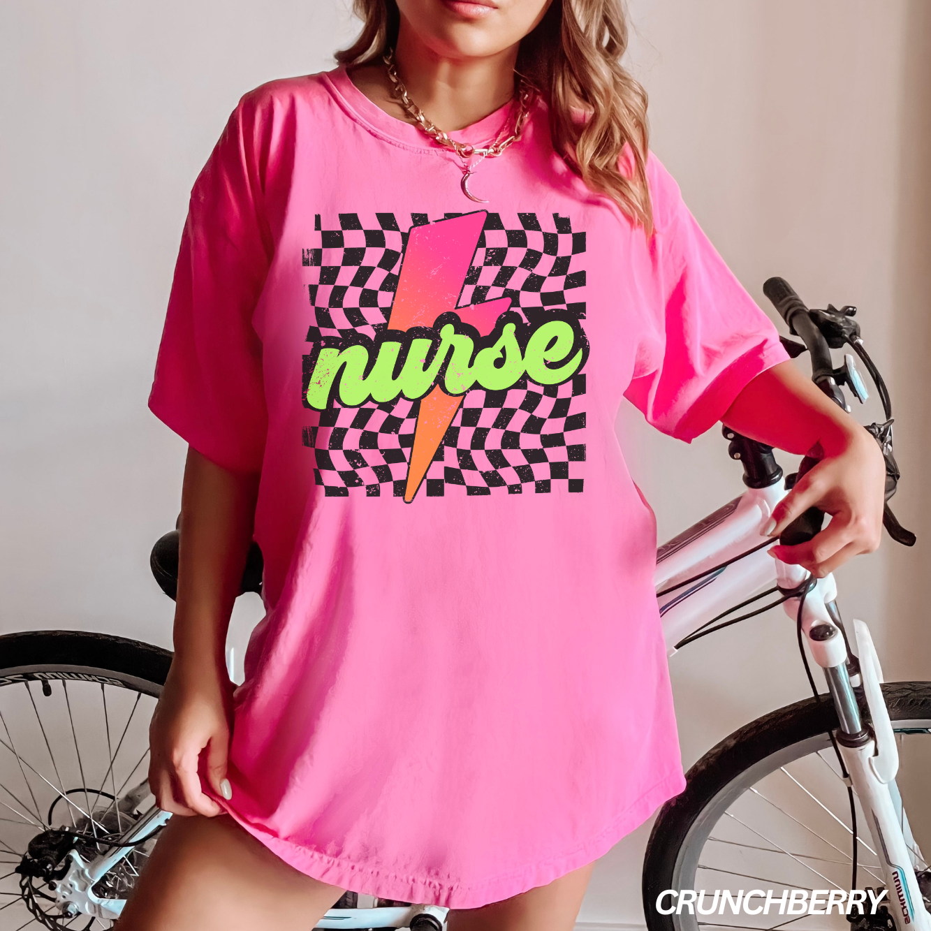 Neon Nurse Lightning Bolt T-shirt