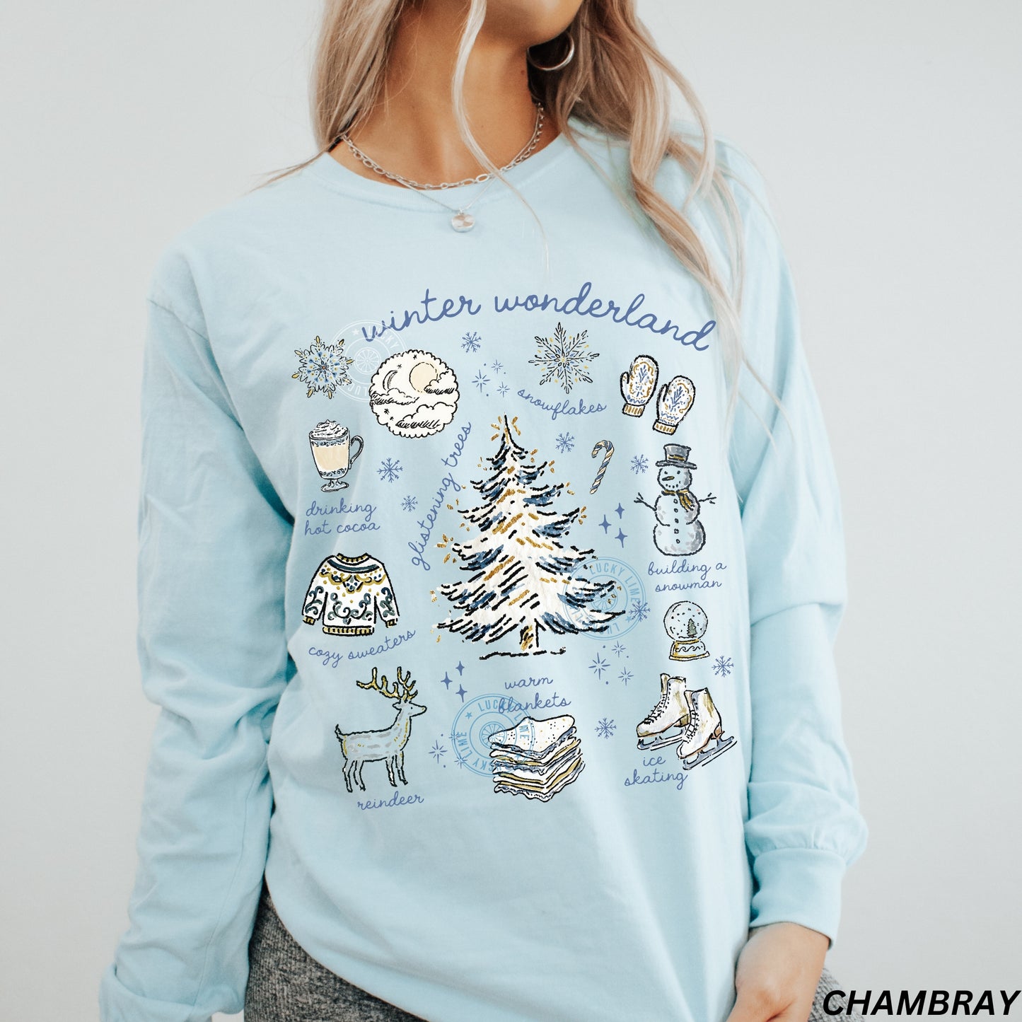 Winter Wonderland Comfort Colors® Long Sleeve T-Shirt
