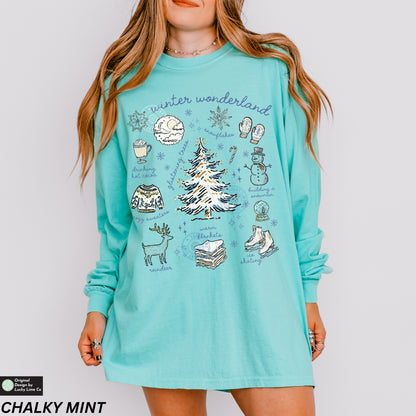 Winter Wonderland Comfort Colors® Long Sleeve T-Shirt
