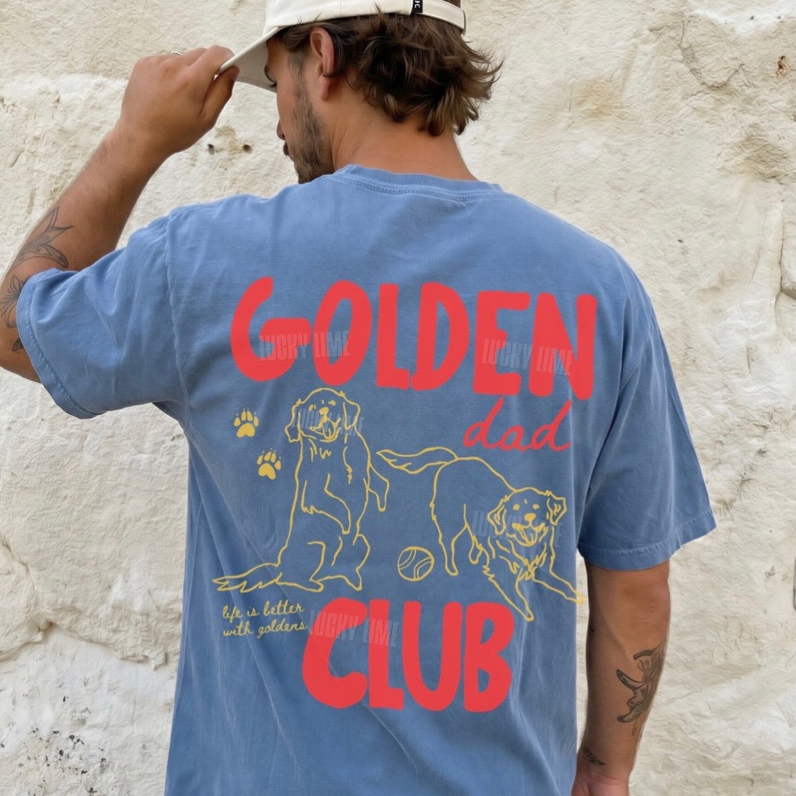 Golden Dad Club Comfort Colors® T-shirt BACK ONLY