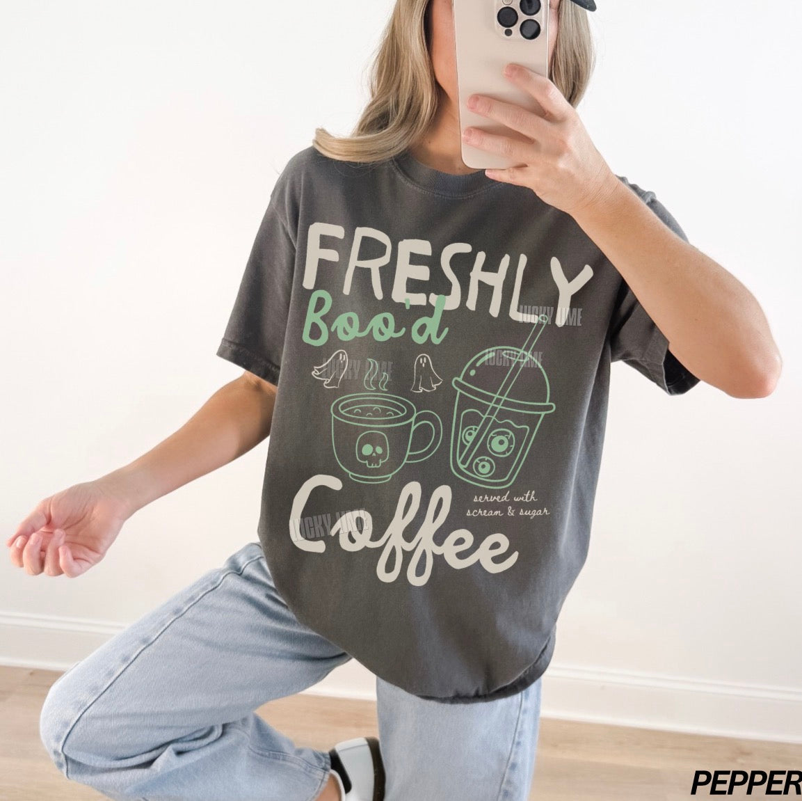 Freshly Boo’d Coffee (Green/Cream) Comfort Colors®T-shirt