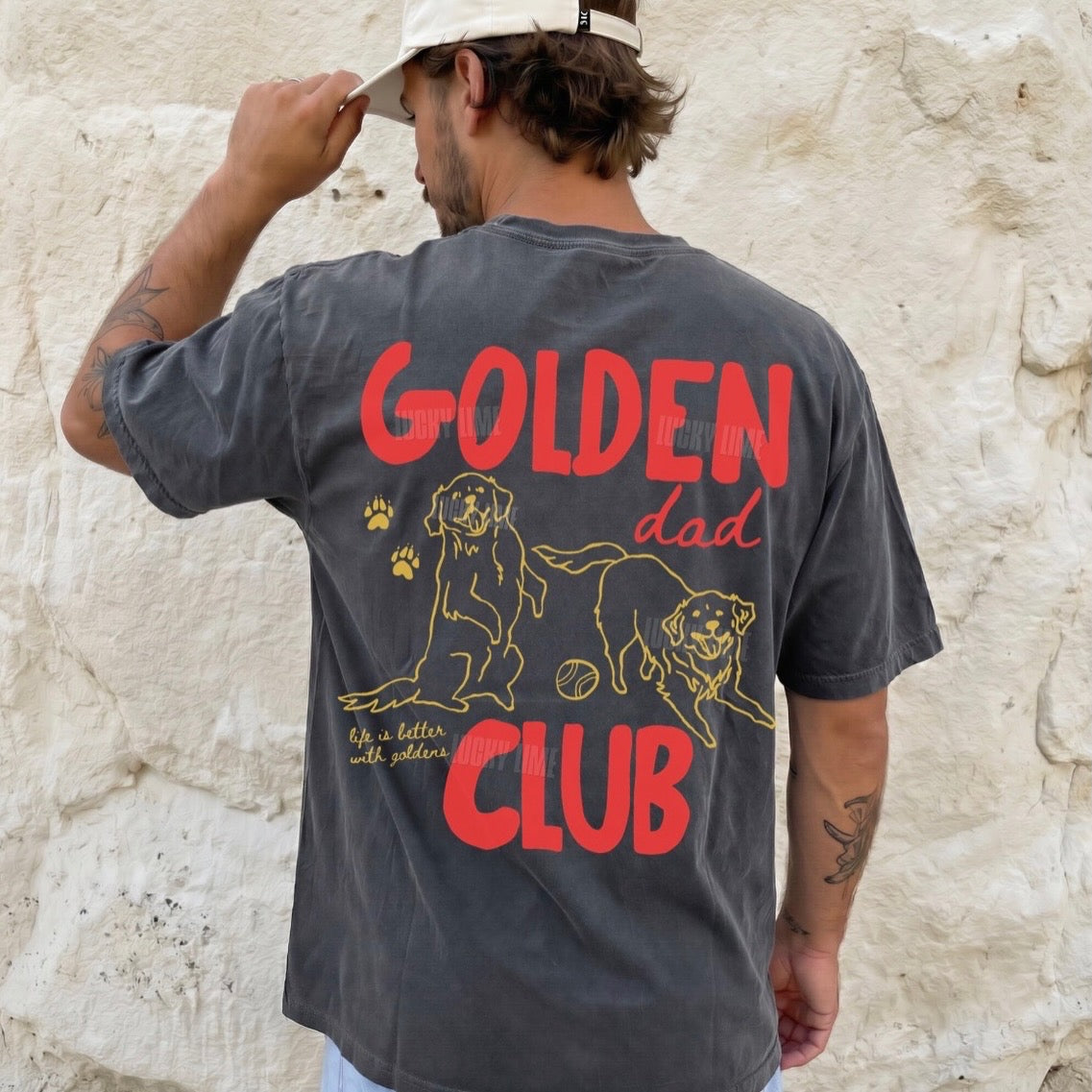 Golden Dad Club Comfort Colors® T-shirt BACK ONLY