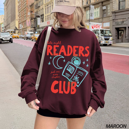 Late Night Readers Club Crewneck Sweatshirt