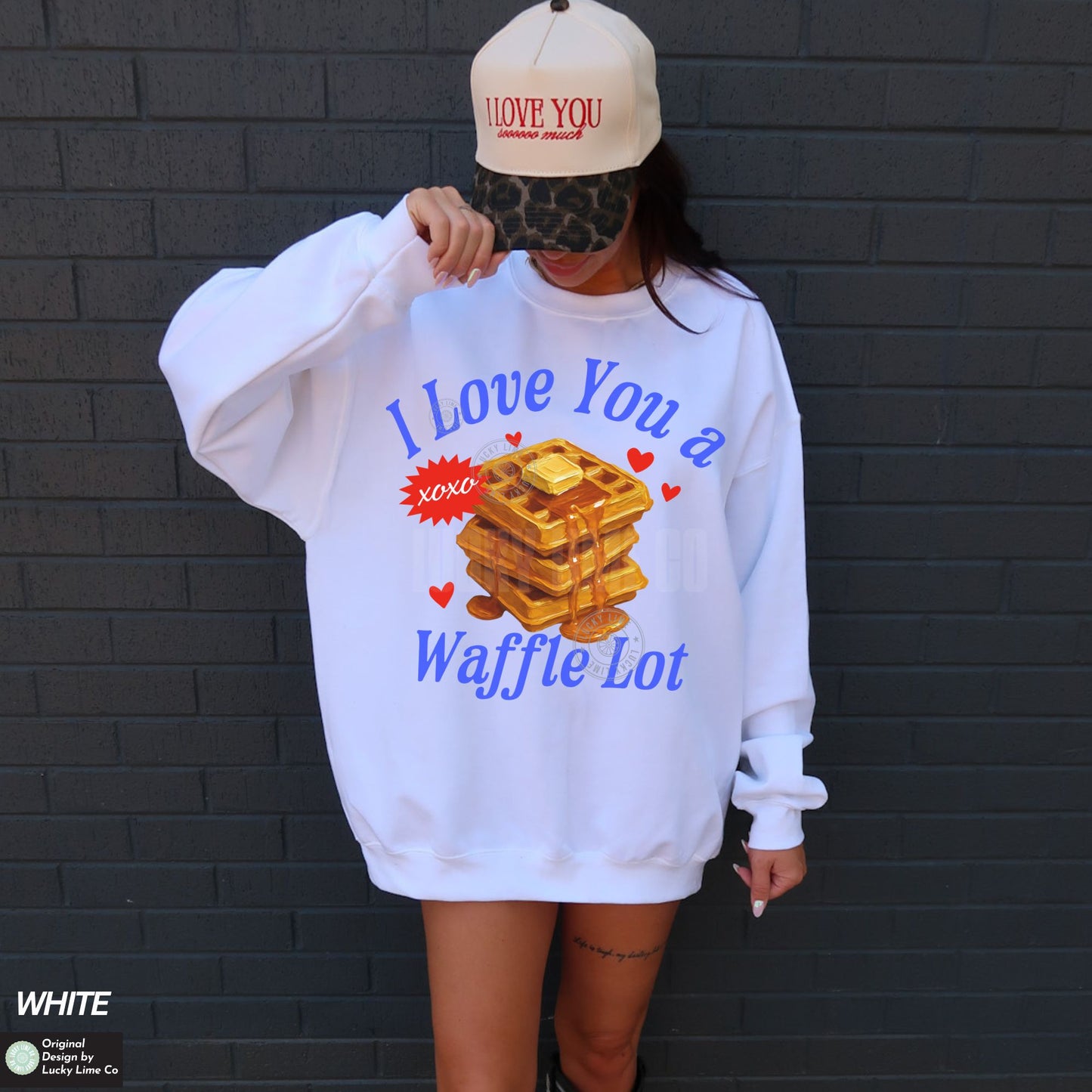 I Love you a Waffle Lot Crewneck Sweatshirt