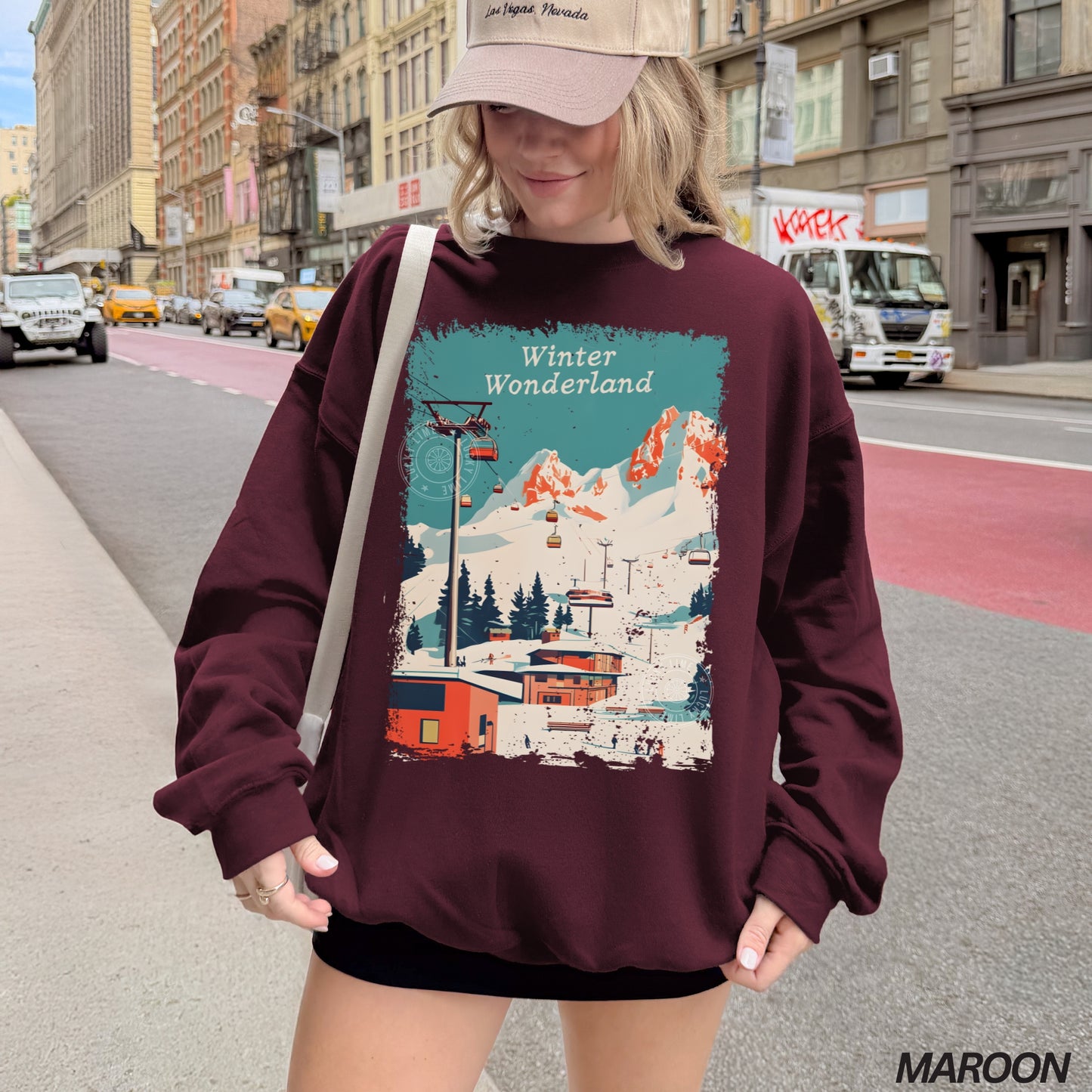 Winter Wonderland Ski Lift Crewneck Sweatshirt
