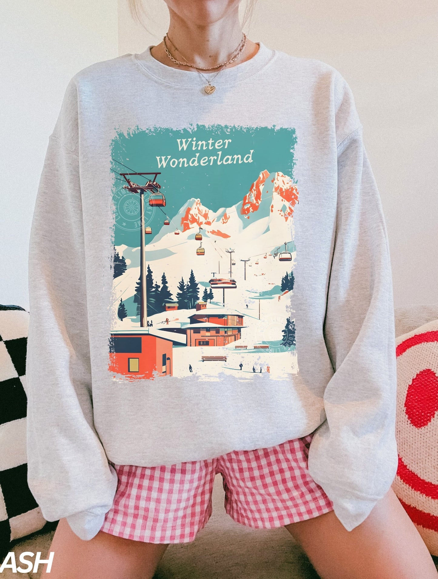 Winter Wonderland Ski Lift Crewneck Sweatshirt