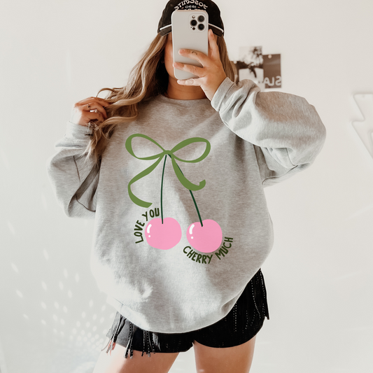 Love You Cherry Much Crewneck Sweatshirt