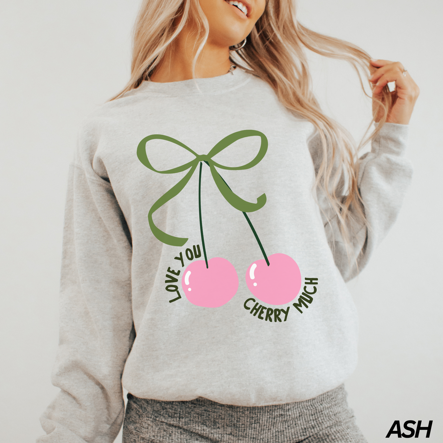 Love You Cherry Much Crewneck Sweatshirt